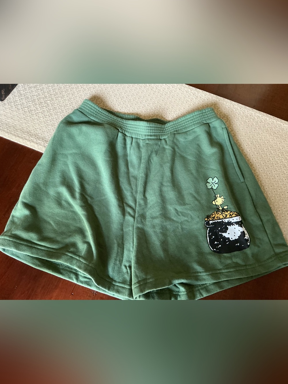 Peanuts Woodstock Irish Lounge Shorts Sz L NWT